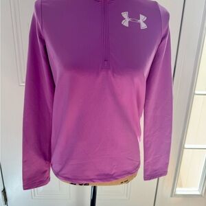 Under Armour Purple Quarter Zip Jacket Youth Large